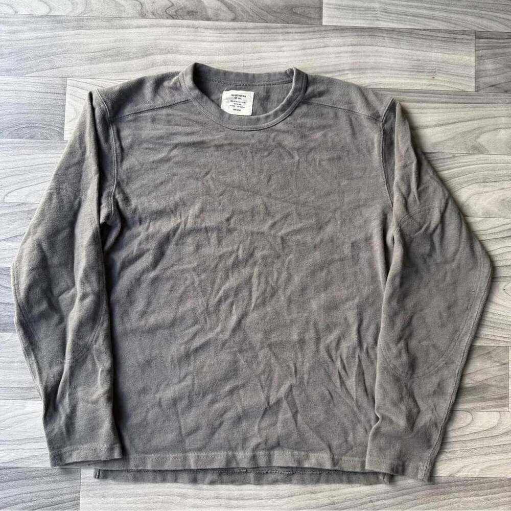 Buck Mason Field Spec Rugby Crew Small Grey Thermal Long Sleeve